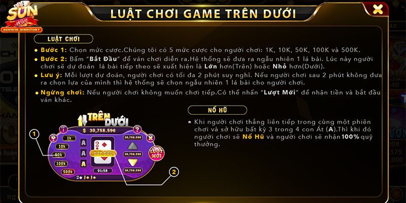 Cách tham gia game trên dưới Sunwin hạn chế thấp nhất rủi ro